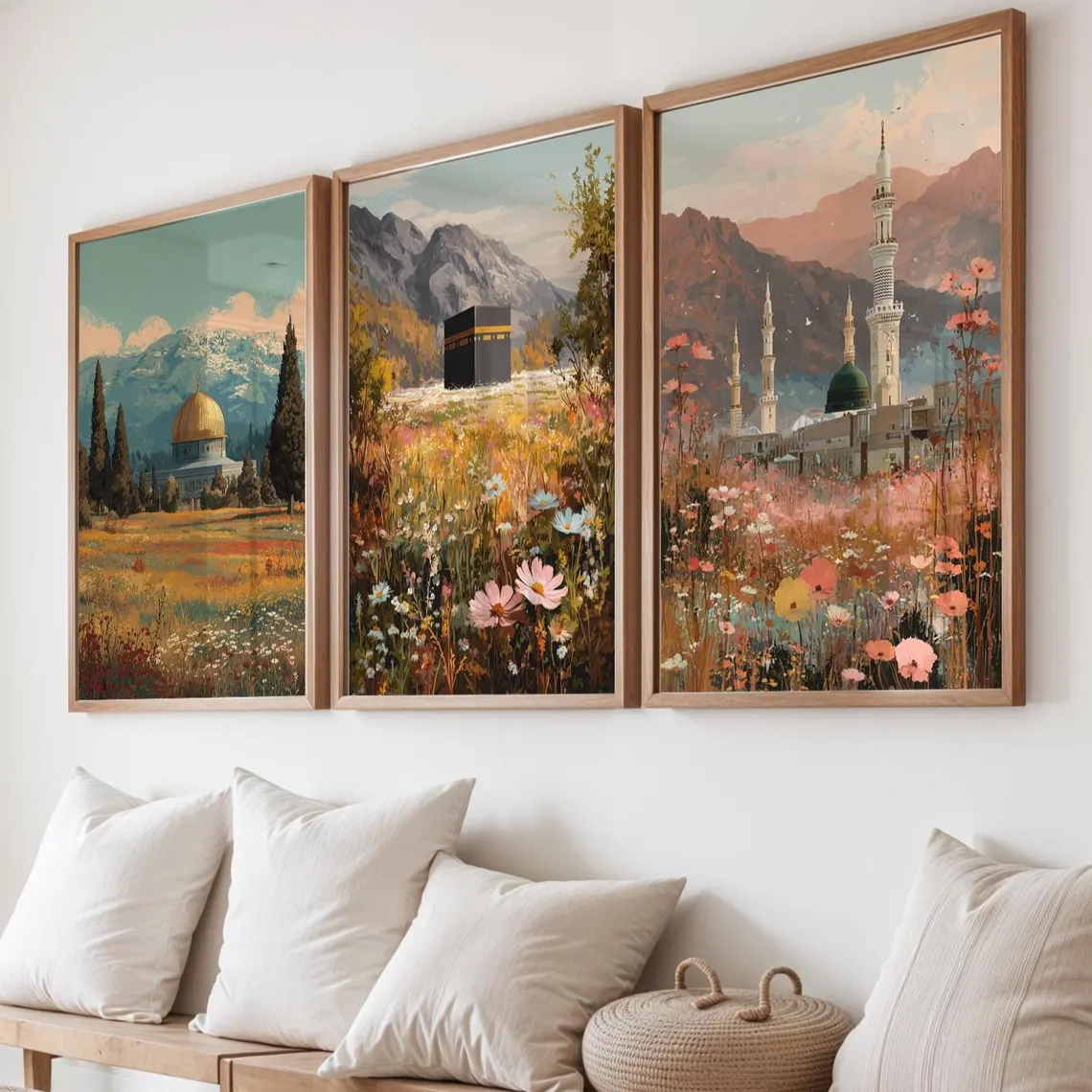 Sacred Islamic Landscapes Wall Frame – Set of 3