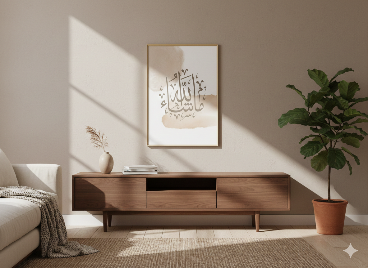 Masha Allah Islamic Calligraphy Wall Frame